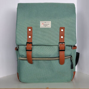 Modeker Vintage 15" Laptop Backpack with USB Charging Port - Green